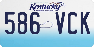 KY license plate 586VCK