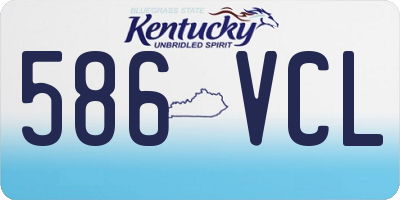 KY license plate 586VCL