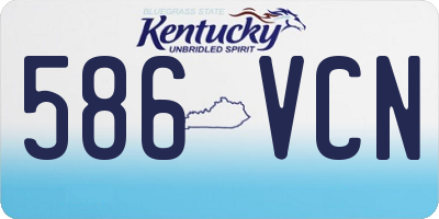 KY license plate 586VCN