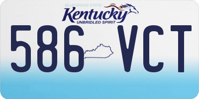 KY license plate 586VCT