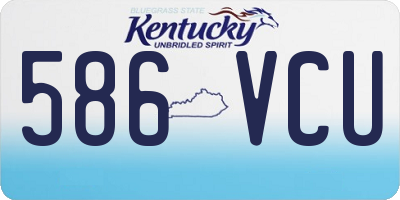 KY license plate 586VCU