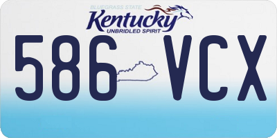 KY license plate 586VCX