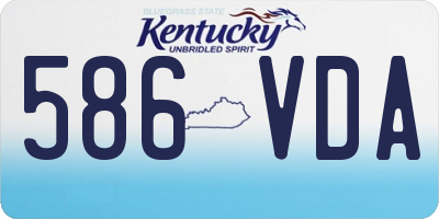 KY license plate 586VDA