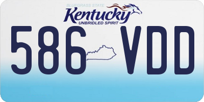 KY license plate 586VDD