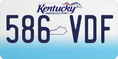 KY license plate 586VDF