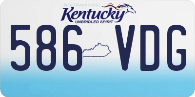KY license plate 586VDG