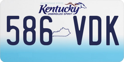 KY license plate 586VDK