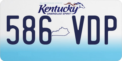 KY license plate 586VDP