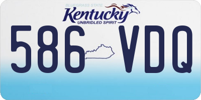 KY license plate 586VDQ