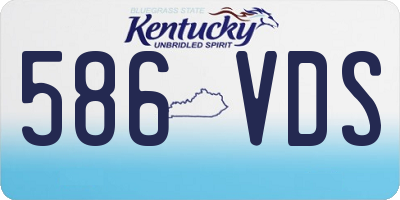 KY license plate 586VDS