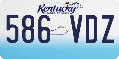 KY license plate 586VDZ