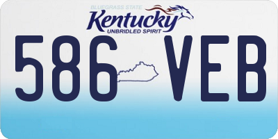 KY license plate 586VEB