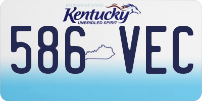 KY license plate 586VEC