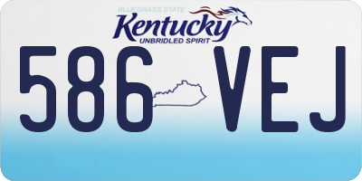 KY license plate 586VEJ