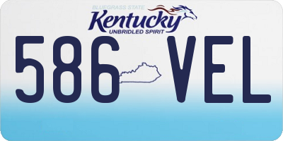 KY license plate 586VEL