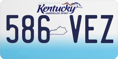 KY license plate 586VEZ