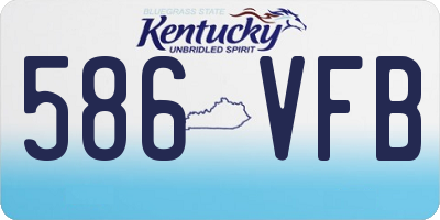 KY license plate 586VFB