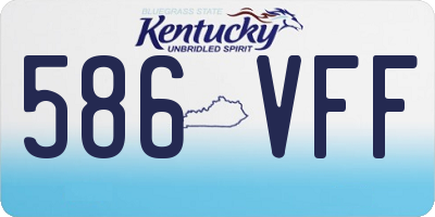 KY license plate 586VFF