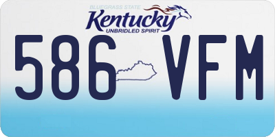 KY license plate 586VFM