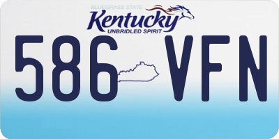 KY license plate 586VFN
