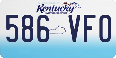 KY license plate 586VFO