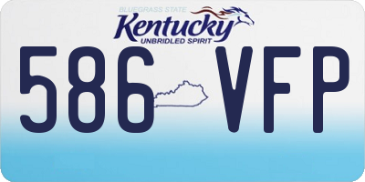 KY license plate 586VFP