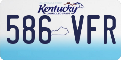 KY license plate 586VFR