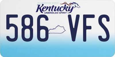 KY license plate 586VFS