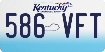 KY license plate 586VFT