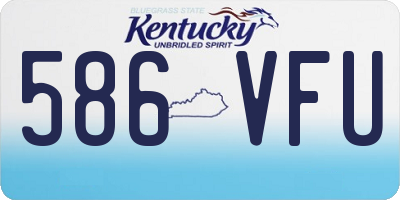 KY license plate 586VFU