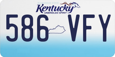 KY license plate 586VFY