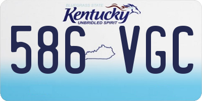 KY license plate 586VGC