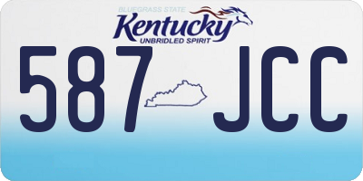 KY license plate 587JCC