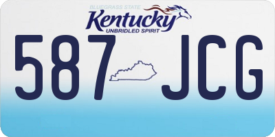KY license plate 587JCG