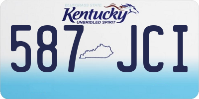 KY license plate 587JCI