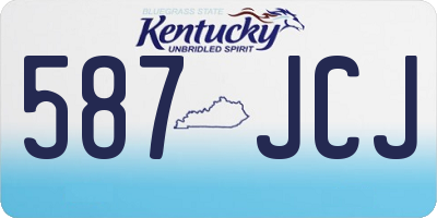 KY license plate 587JCJ