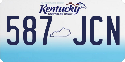 KY license plate 587JCN