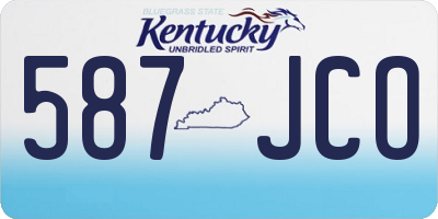 KY license plate 587JCO