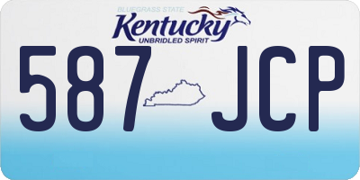 KY license plate 587JCP