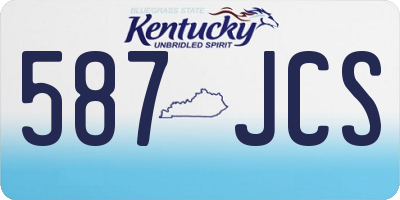 KY license plate 587JCS