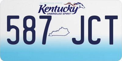KY license plate 587JCT