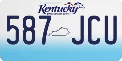KY license plate 587JCU