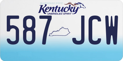 KY license plate 587JCW