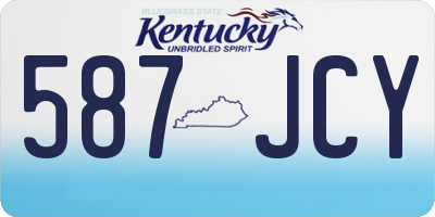 KY license plate 587JCY