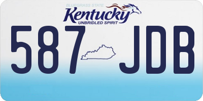 KY license plate 587JDB