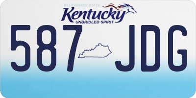 KY license plate 587JDG