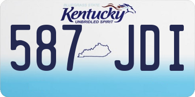 KY license plate 587JDI