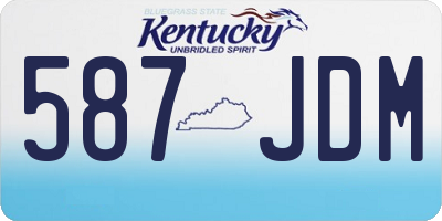 KY license plate 587JDM