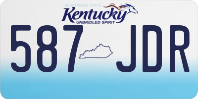 KY license plate 587JDR