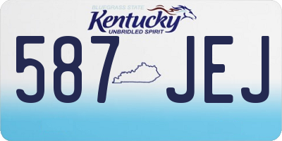 KY license plate 587JEJ
